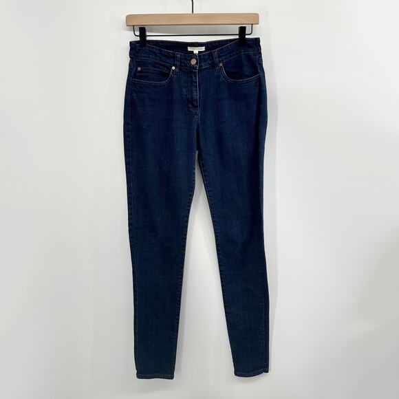 Eileen Fisher Organic Cotton Stretch Skinny Jeans in‎ Darkwash Blue Size 8 - Picture 3 of 7